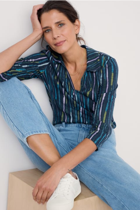 Wavecrest Shirt in GOTS-Certified Organic Cotton Jersey