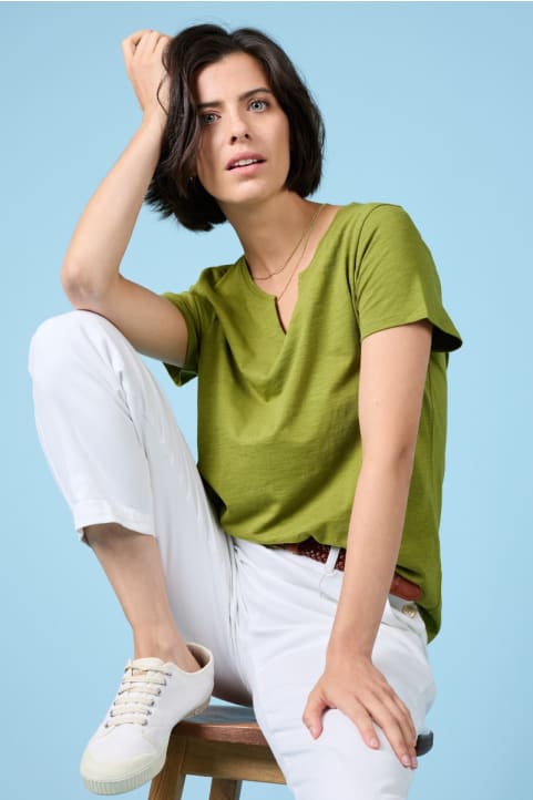 Kellow T-Shirt in in GOTS-Certified Organic Cotton Jersey Image
