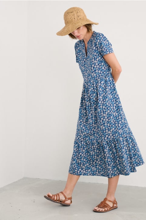 Rainette Above-Ankle Dress in GOTS-Certified Organic Cotton Jersey Image