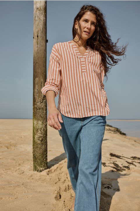 Eyebright Longline Shirt in GOTS-Certified Organic Cotton