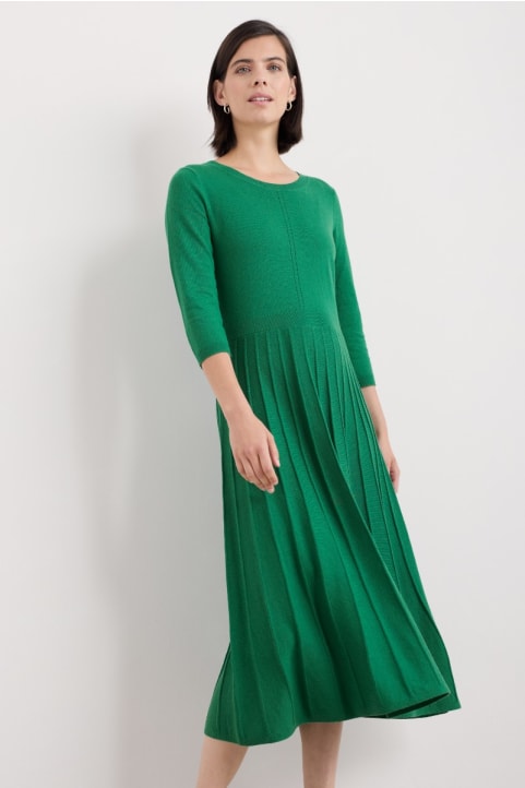 Folk Song Knitted Midi Dress
