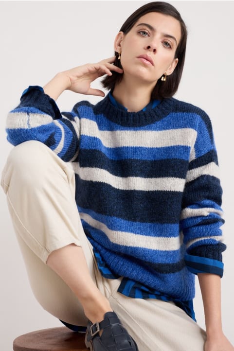 Painter Striped Jumper Contains Mohair Image