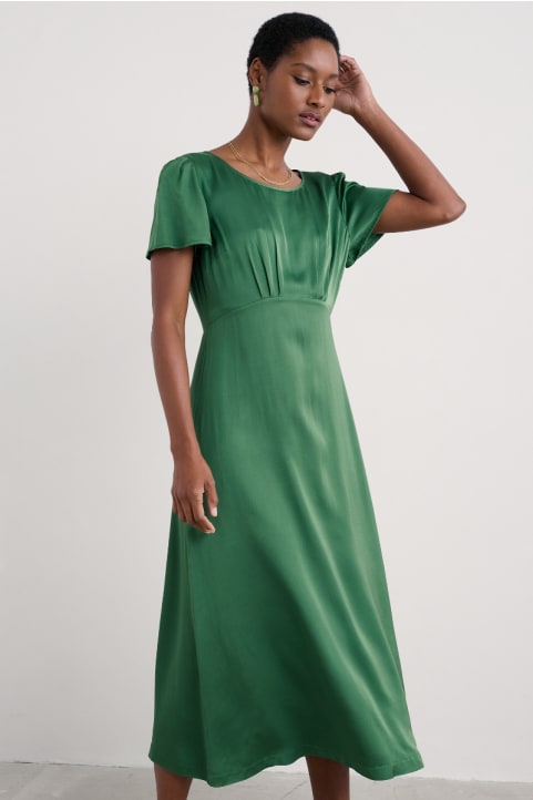 Rosalind Satin Midi Dress Image