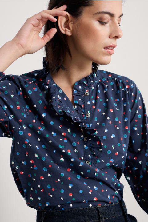 Twining Organic Cotton Printed Blouse (GOTS) Image