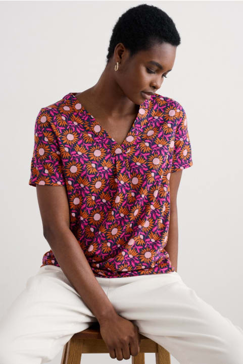 Barnoon Jersey Printed Short-Sleeve Top