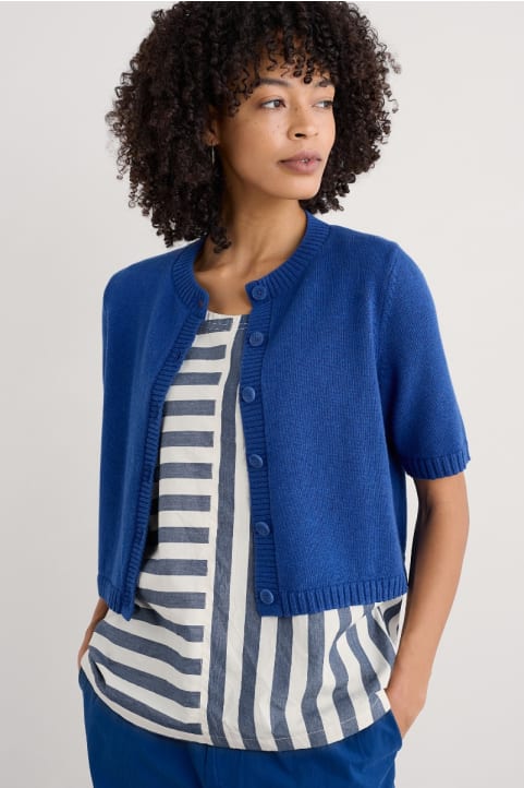 Gillan Creek Organic Cotton Short-Sleeve Cardigan Image