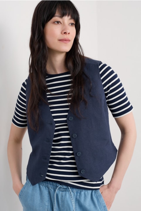 Erica Linen Blend Waistcoat Image