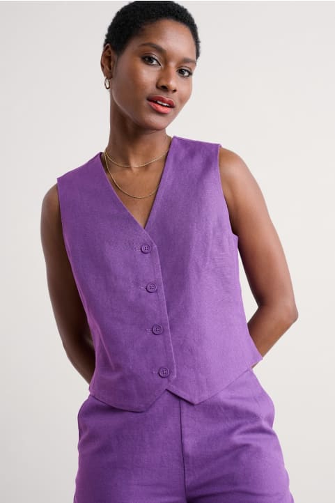 Erica Linen Blend Waistcoat