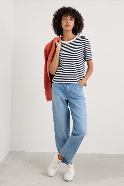 Penwith Organic Cotton Straight Leg Jeans With Stretch Image