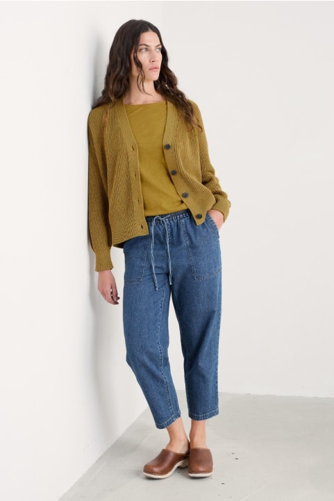 Sholl Denim-Linen Joggers Image