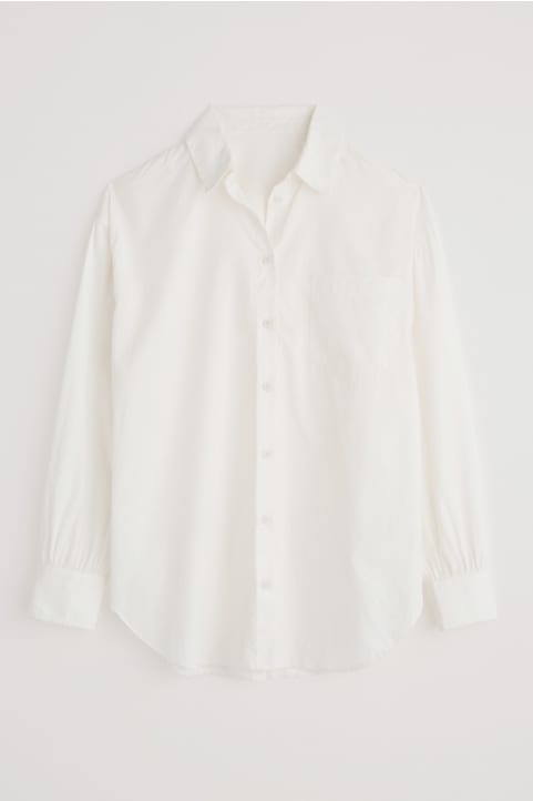 Sea Path Oversized Poplin Shirt
