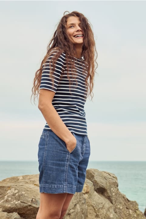 Gorse Lane Rib T Shirt in GOTS-Certified Organic Cotton Jersey Image