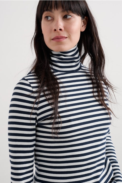 Hazel Rib Top in GOTS-Certified Organic Cotton Jersey