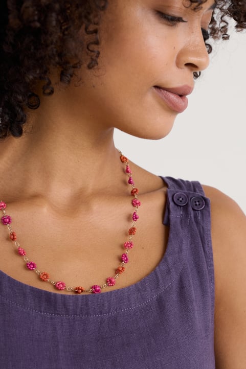 Polyantha Floral Bead Necklace Image