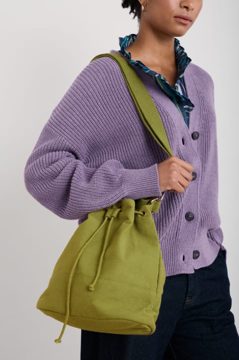 Handtied Organic Cotton Bucket Bag Image