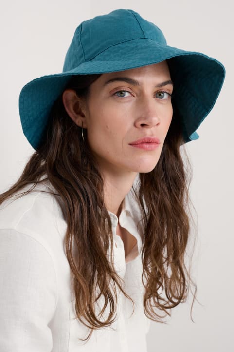 Celia Recycled Cotton Sunhat  Model Image