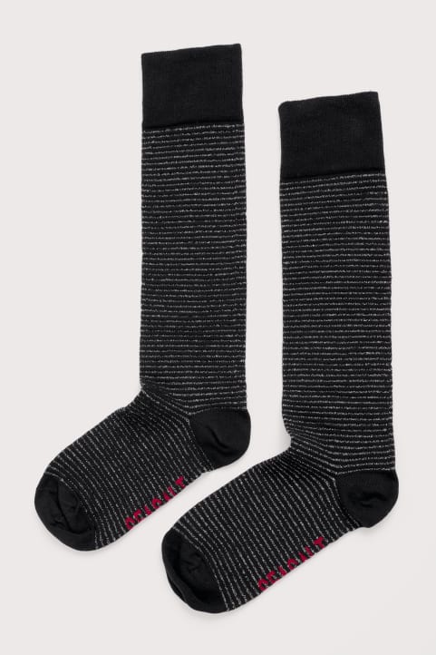 Women's Sparkle High Mast Long Socks Model Image