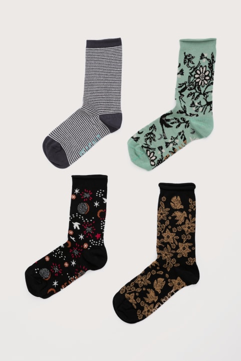 Gift Box of 4 Women’s Sparkle Arty Socks Model Image