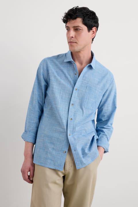 Men's Cartographer Houndstooth Shirt in GOTS-Certified Organic Cotton Image