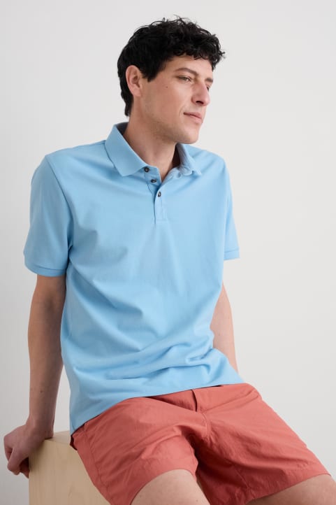 Men's Balefire Polo in GOTS-Certified Organic Cotton Jersey Image