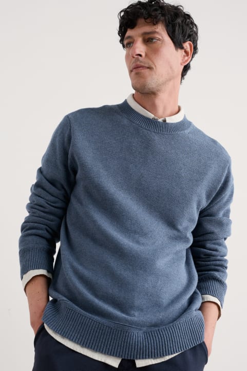 Men's Moorstone Knitted Organic Cotton Jumper Image