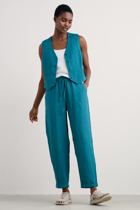 Dipping Sun Linen Trousers Image