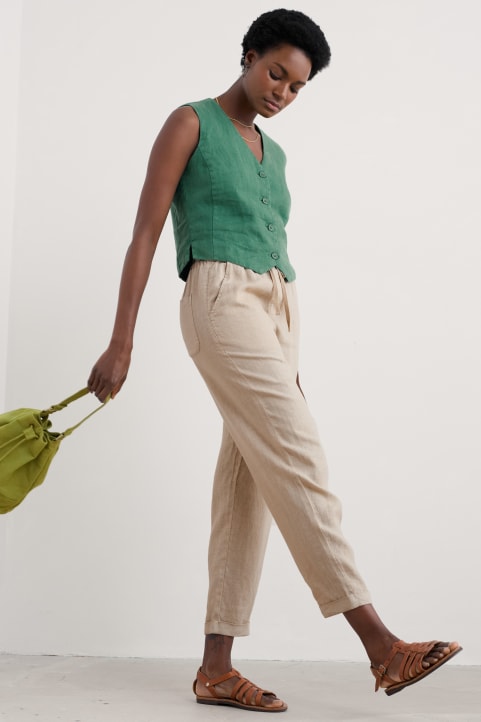 Dipping Sun Linen Trousers Image