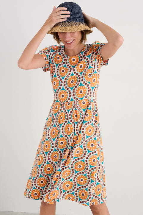 April Short Sleeve Dress Model Image