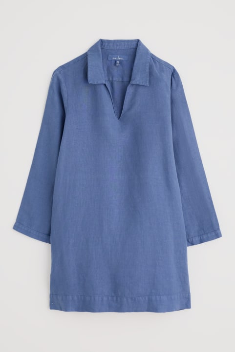 Shallow Layers Linen Tunic Model Image