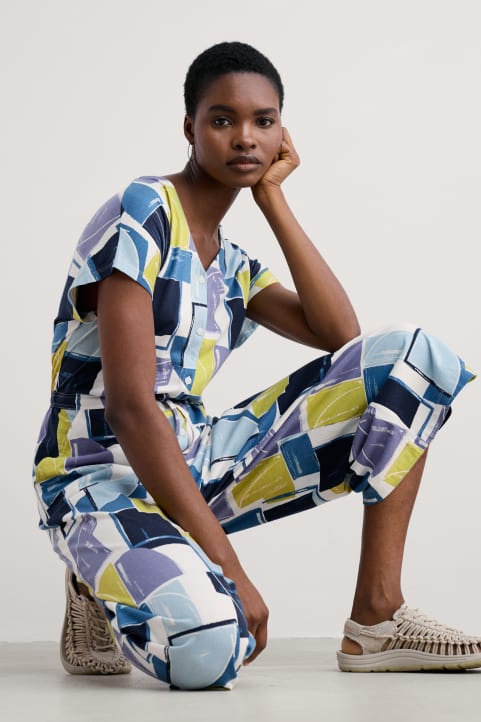 Rose Trellis Wide Leg Jumpsuit Image