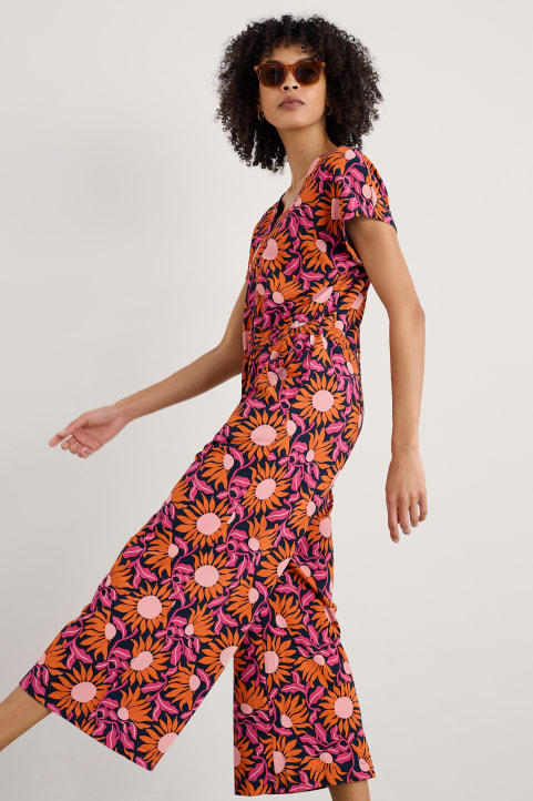 Rose Trellis Wide Leg Jumpsuit Image
