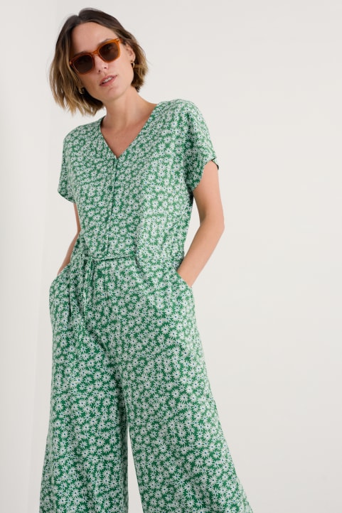 Rose Trellis Wide Leg Jumpsuit Image