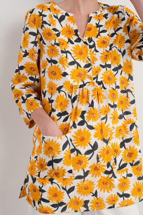 Aventurier Printed Tunic in GOTS-Certified Organic Cotton Voile Image