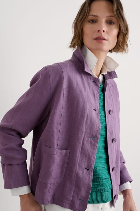 Arame Linen Jacket Model Image