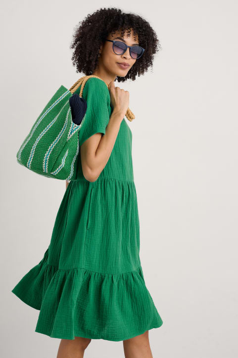 Pebble Comb Double Cloth Dress Image