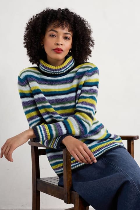 Braque Lambswool Blend Roll Neck Jumper