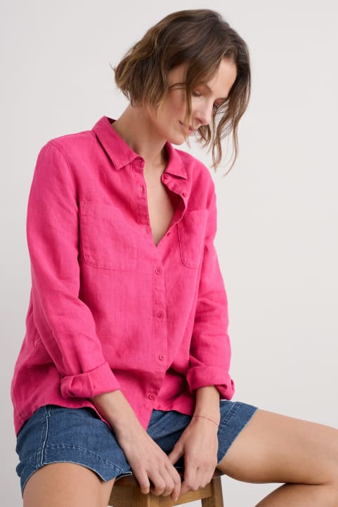 Hazel Branch Linen Shirt Image