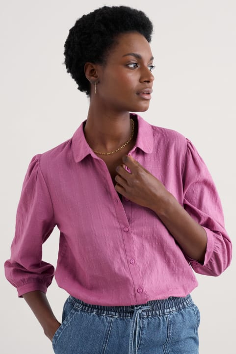 Hope Cottage Organic Cotton Check Blouse Image