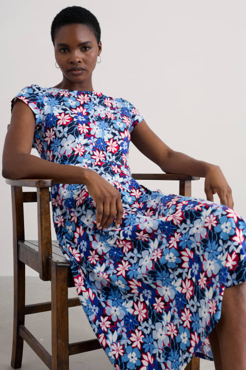Wild Bouquet Jersey Midi Dress Image