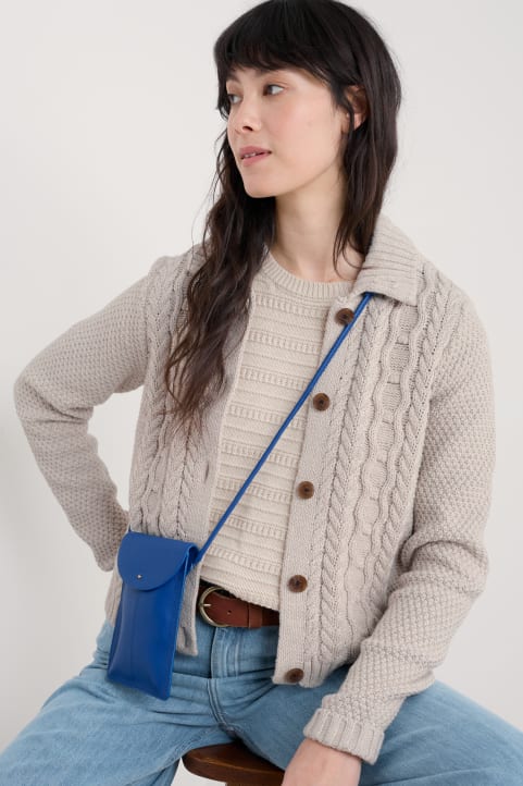 Forest Ridge Cable Knit Collared Cardigan Image