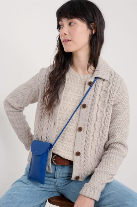 Forest Ridge Cable Knit Collared Cardigan