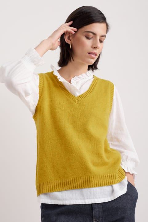 East View V-Neck Knitted Vest Image