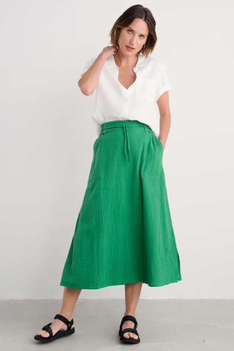 Bee Orchid Maxi Skirt Model Image