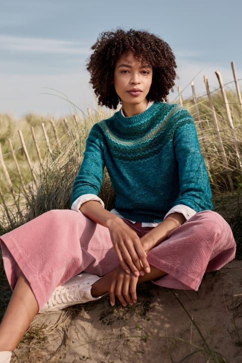 Spruce Frost Mohair-Blend Fair Isle Jumper  Image