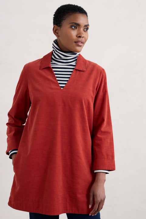 Lavethan Collared Corduroy Tunic Image