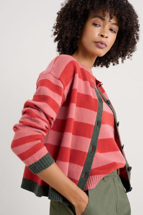 Pinwell Striped Cardigan Made With Lambswool Image