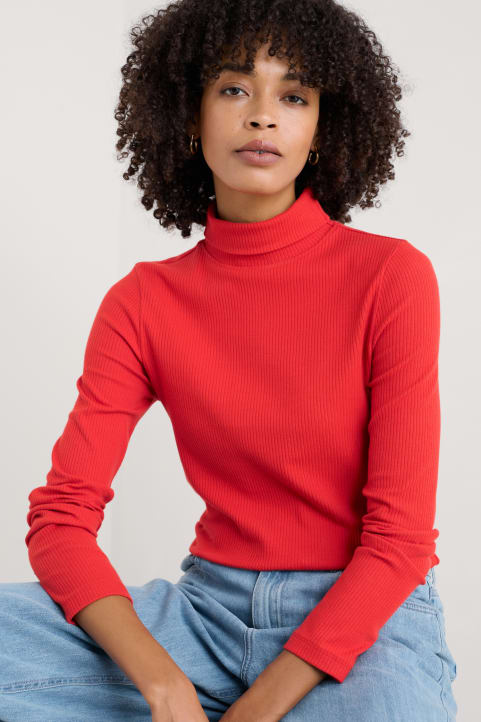 Hazel Rib Top in GOTS-certified Organic Cotton Jersey Image