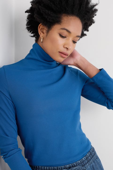 Hazel Rib Top in GOTS-certified Organic Cotton Jersey Image