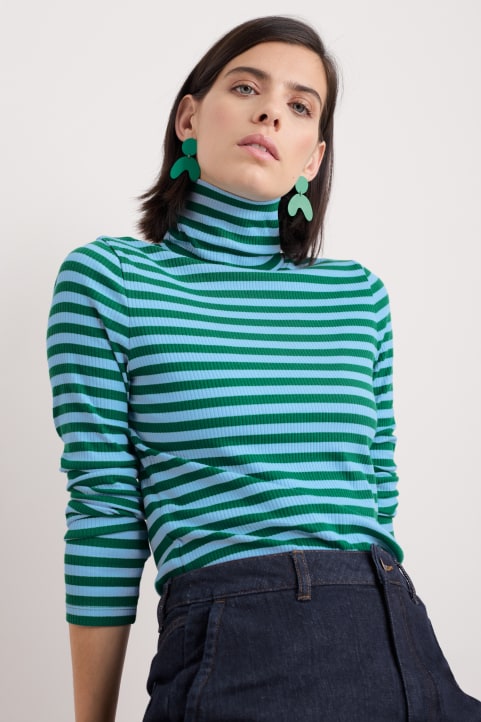 Hazel Rib Top in GOTS-certified Organic Cotton Jersey Image