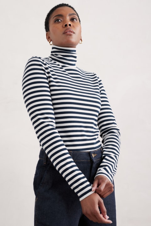 Hazel Rib Top in GOTS-certified Organic Cotton Jersey Image